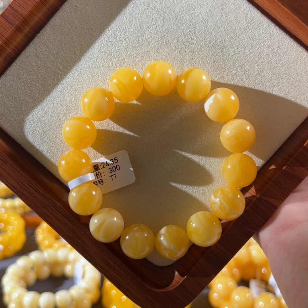 裸石蜜蜡未镶嵌14mm焦皮浓蜡鸡油红圆珠tt