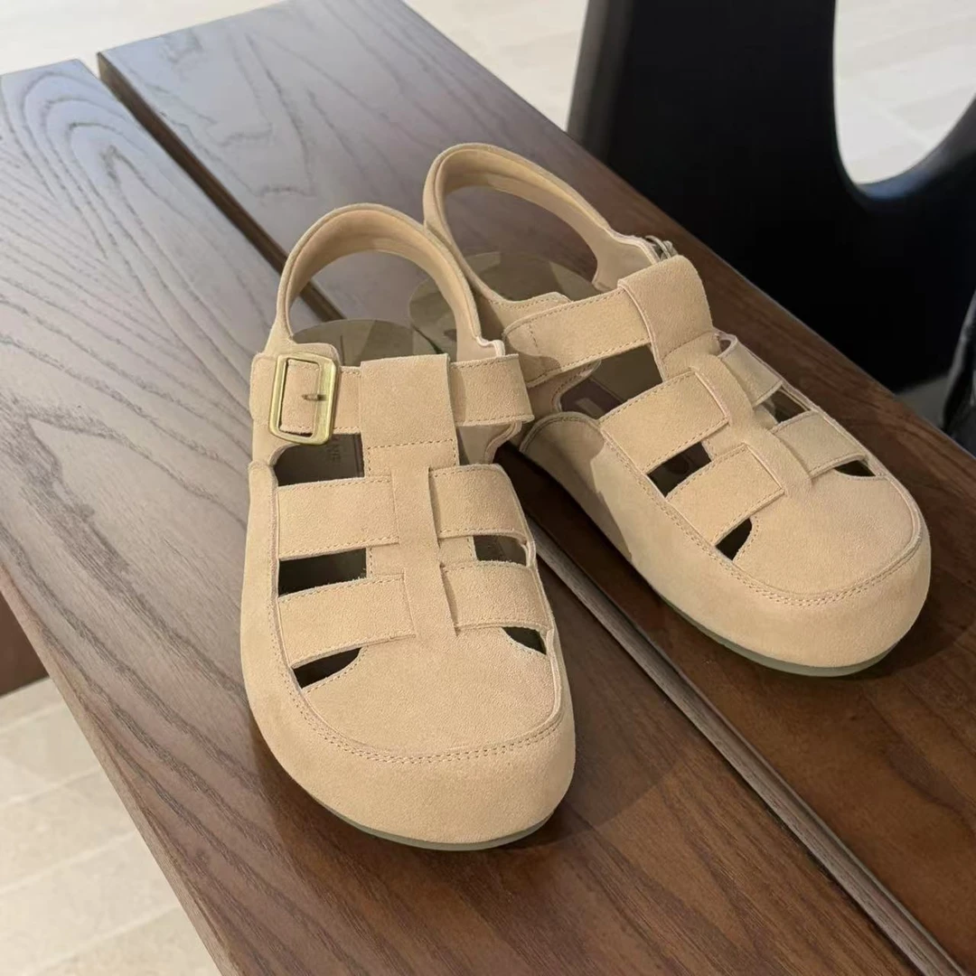 新款罗马鞋吐司博肯夏季外穿沙滩鞋镂空女鞋（跟高2.2cm）5899