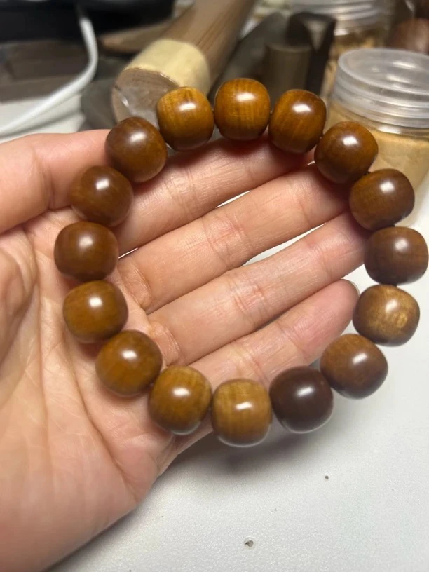 老山檀香13/14颗横纹虎皮药香王微瑕