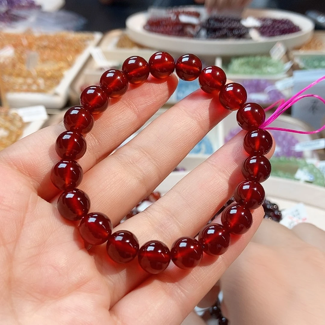 水晶手链未镶嵌石榴石9