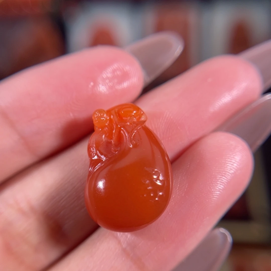 南红玛瑙未镶嵌钱袋子20.7*13.7