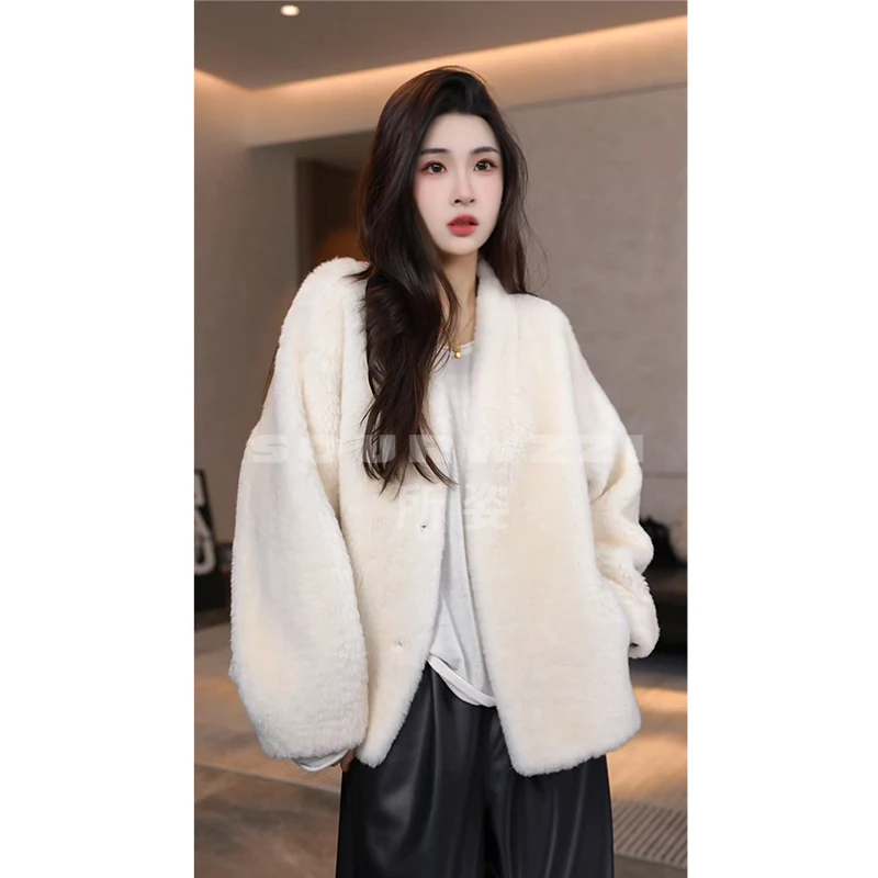 SOURWZZI/所姿100%羊毛冬季简约时尚休闲女士羊毛外套SZ-25712