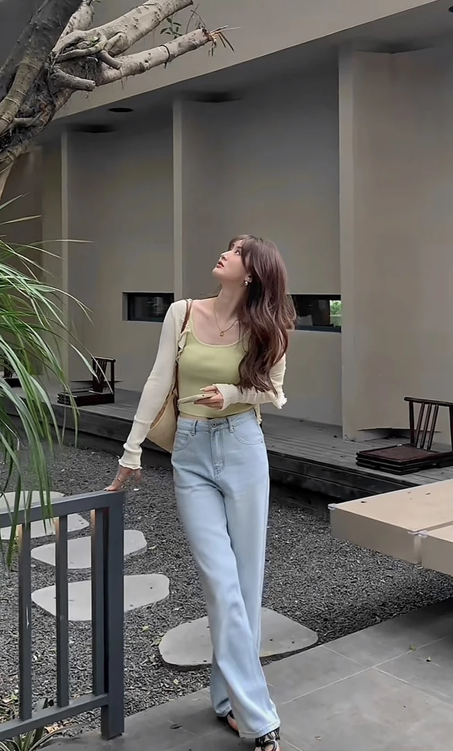 【莫奈少女】基础百搭短款甜辣吊带背心-5