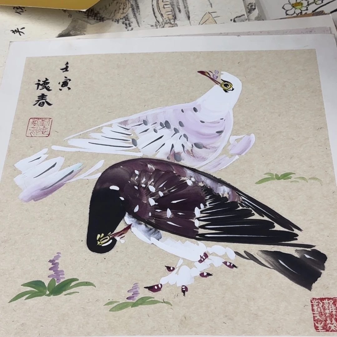 国画38-38卡纸作品艺