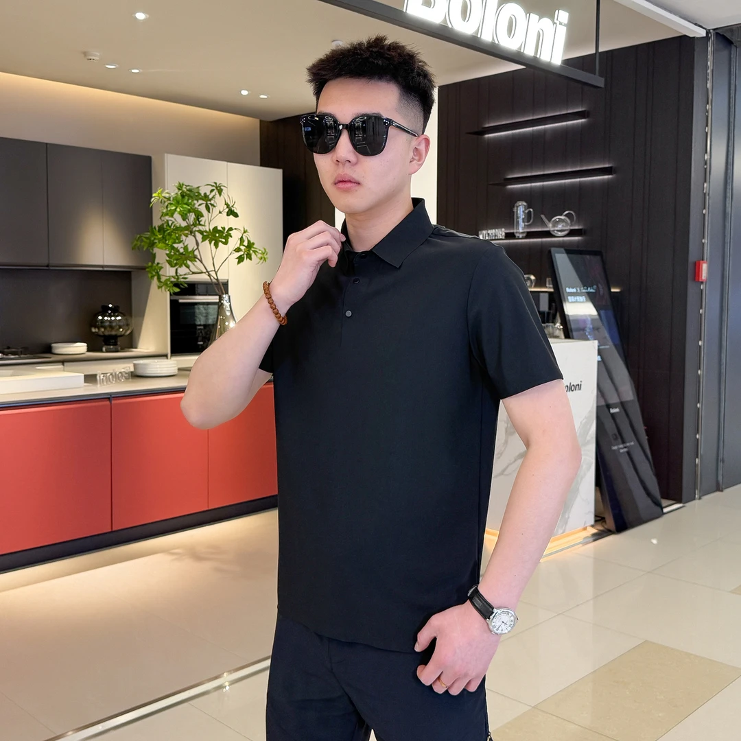 D-101号迪夏季休闲Polo衫短袖速干春季百搭卫衣修身上衣户外