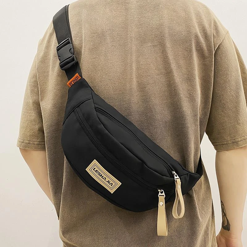 FAVMARTHA斜挎包尾包男款单肩胸包男士腰包出差轻便简约斜肩背包