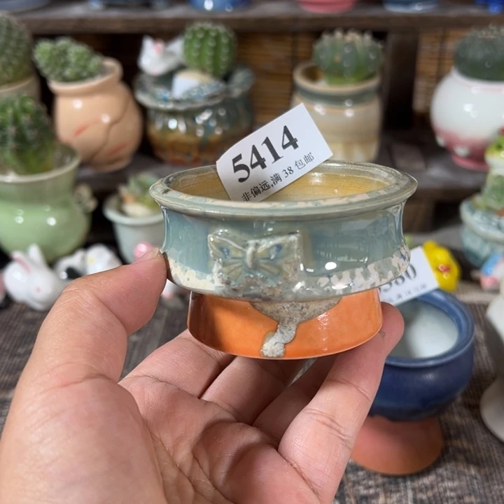 口6 手工花盆满30包邮