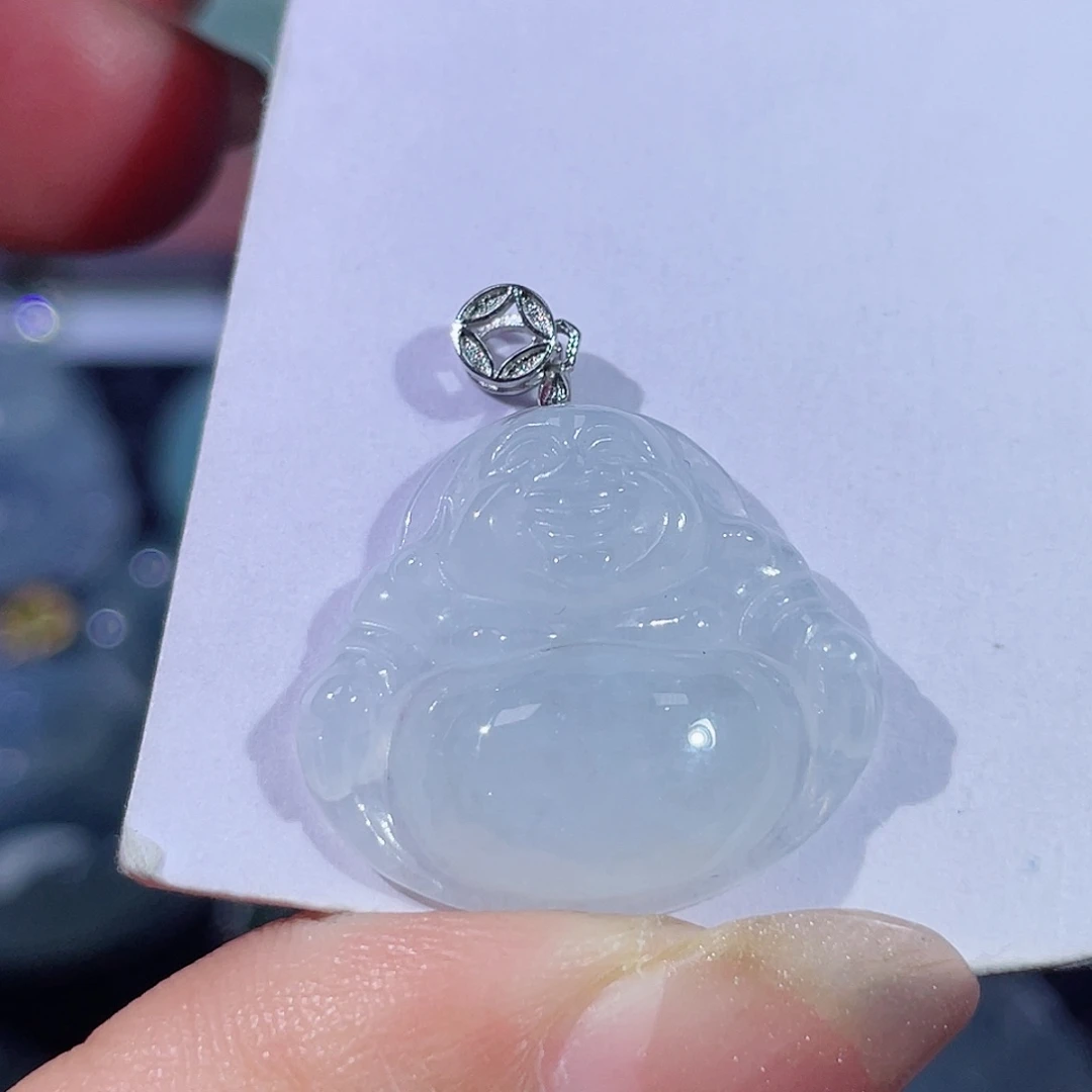 翡翠未镶嵌颈饰佛公