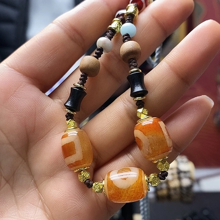 玛瑙/玉髓合金颈饰