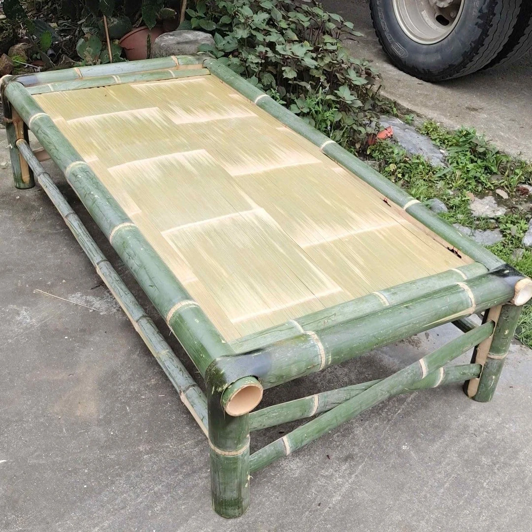 竹床老式手工 传统凉床 家用午休竹子床楠竹床复古长板凳沙发床