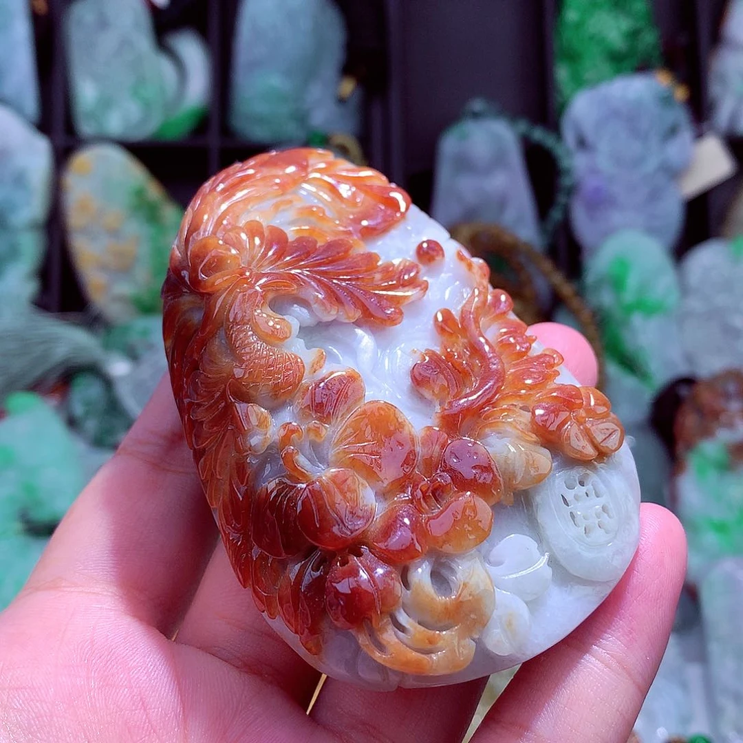 颈饰未镶嵌翡翠天然