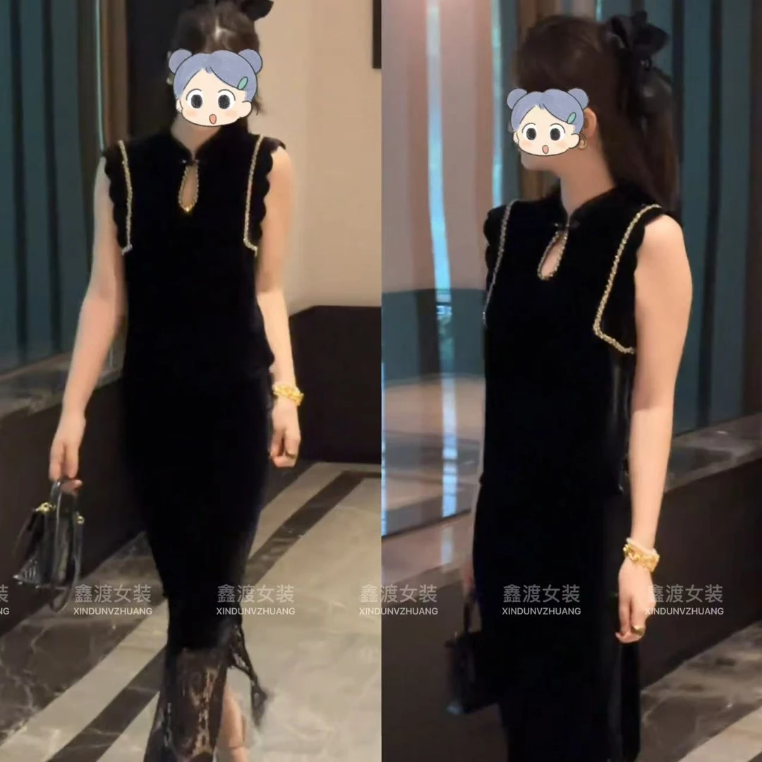 2025夏季新款时尚显瘦气质女士网红洋气两件套百搭款D9888