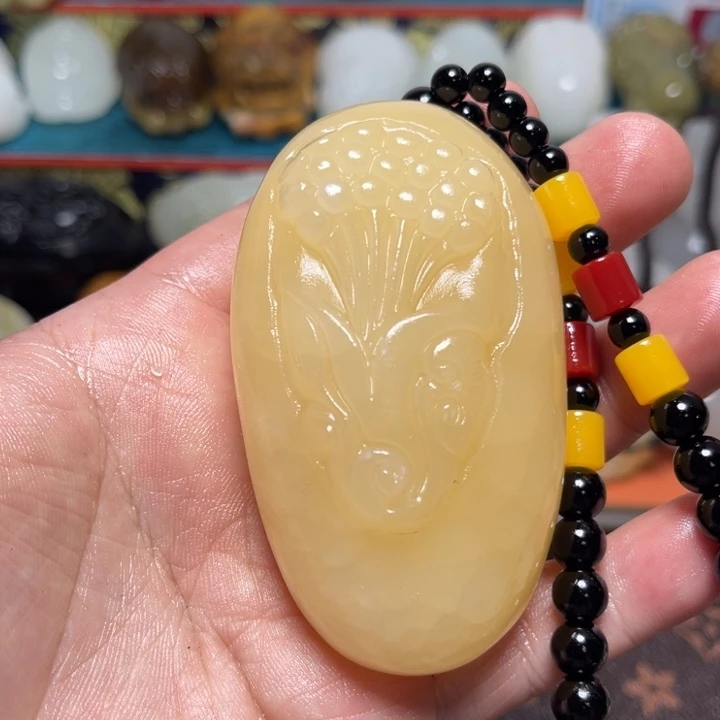 石材天然方解石手把件不退换