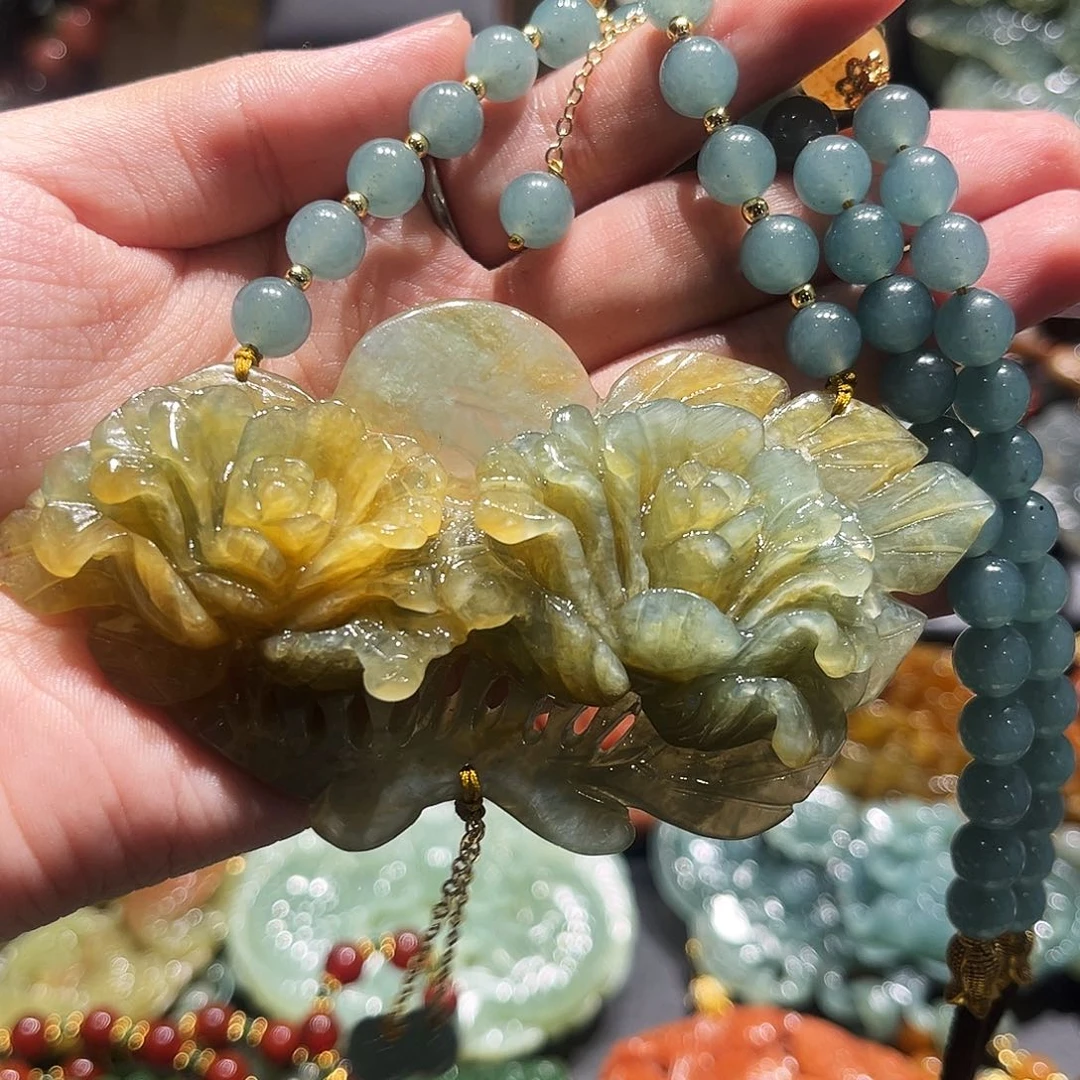 岫玉未镶嵌毛衣链