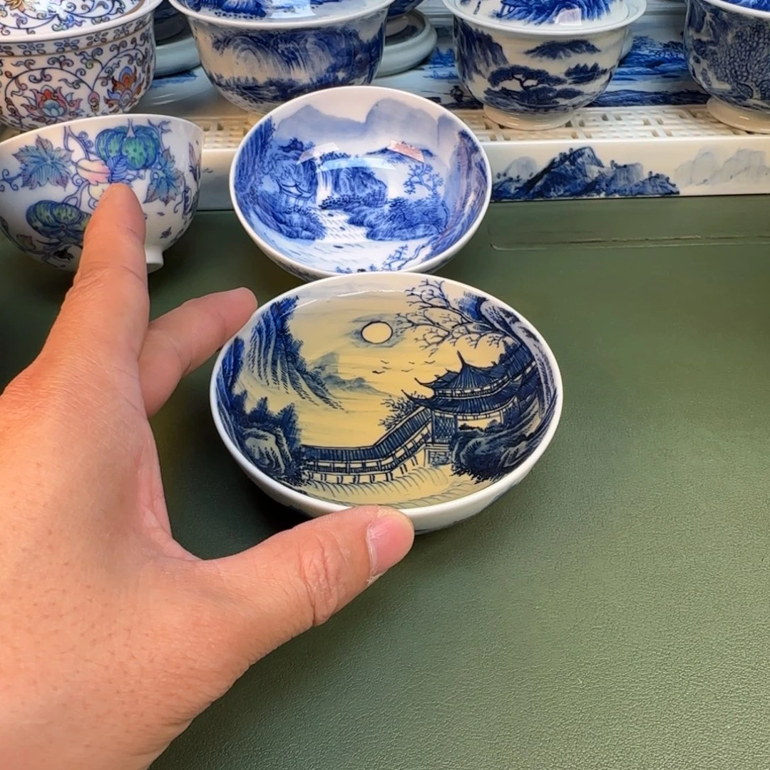 纯手工纯手绘茶具石头3