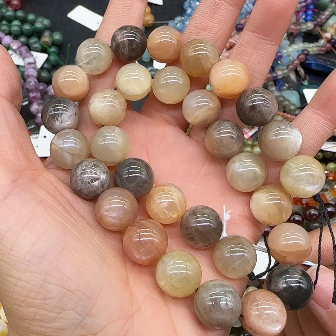 玛瑙/玉髓合金珠宝半成品黑金骨干12mm一条