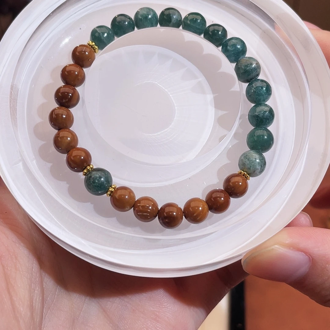 水晶未镶嵌手链库克蓝晶7.5