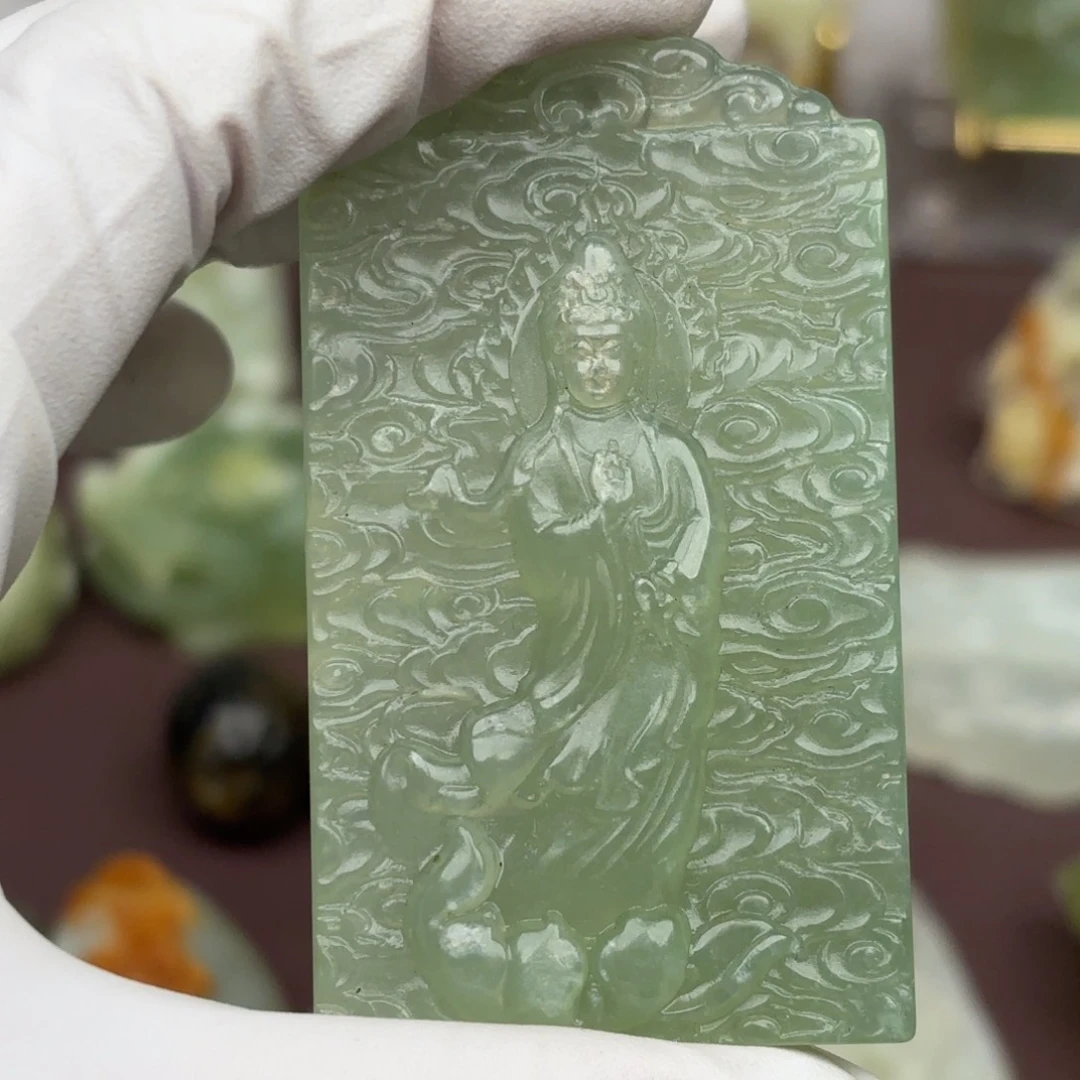 蛇纹石玉颈饰未镶嵌平*