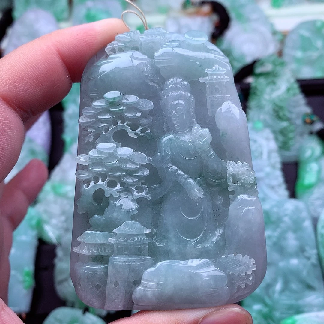 翡翠未镶嵌吊坠(不含链)