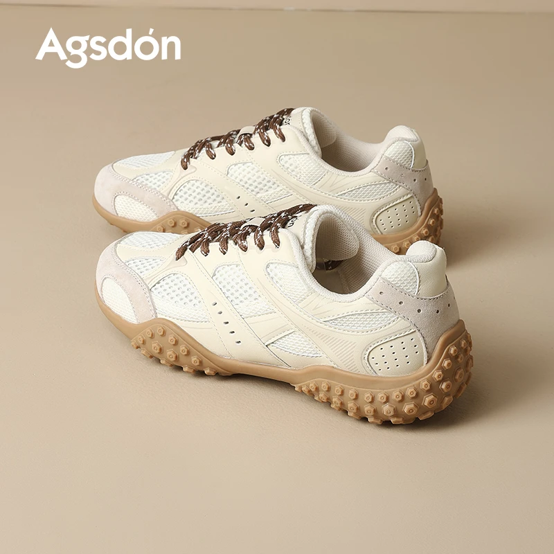奥古狮登厚底德训鞋女2025新款秋季复古运动鞋休闲小白阿甘板鞋子