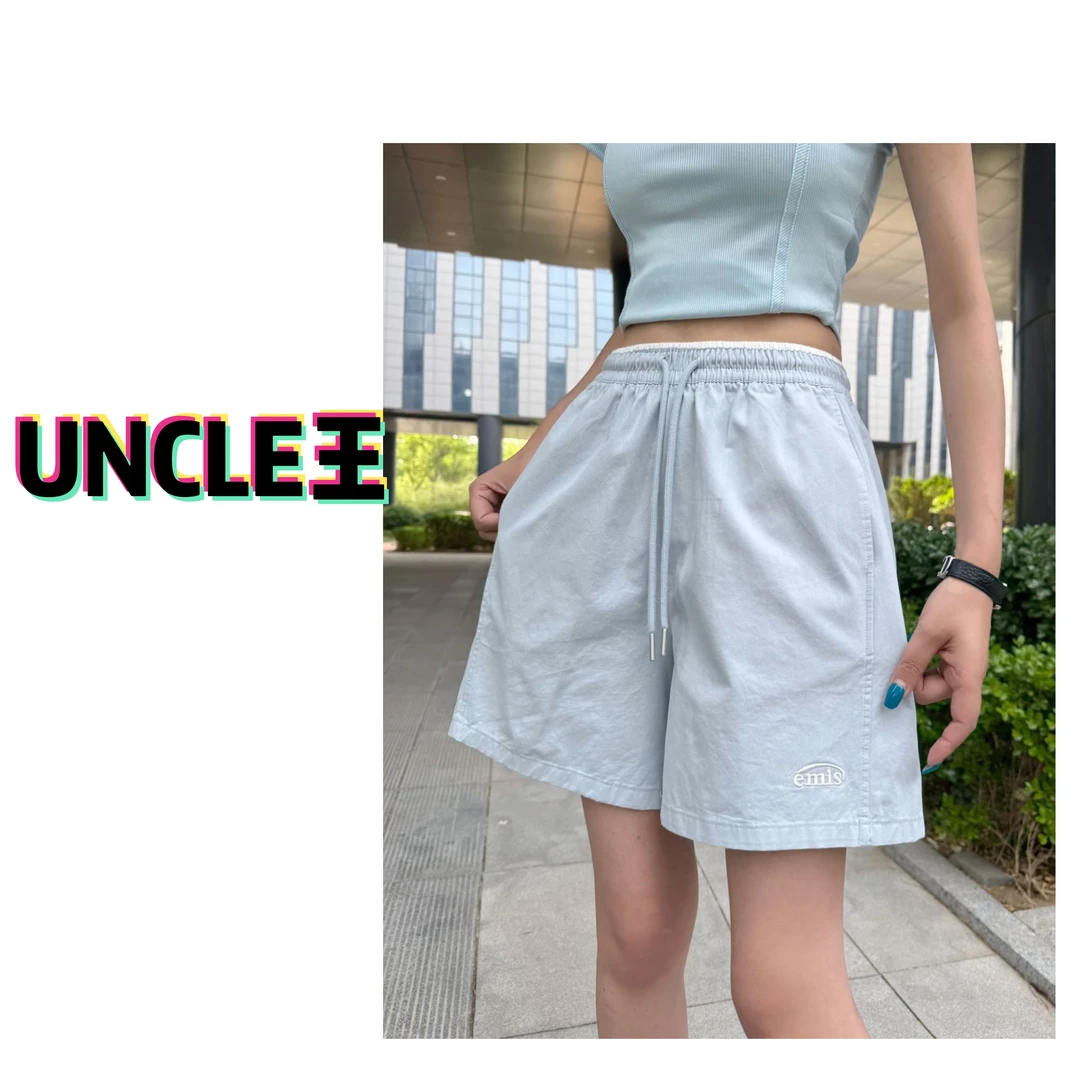 「可盐可甜」撞色腰头女士休闲短裤宽松五分版本纯棉外穿680