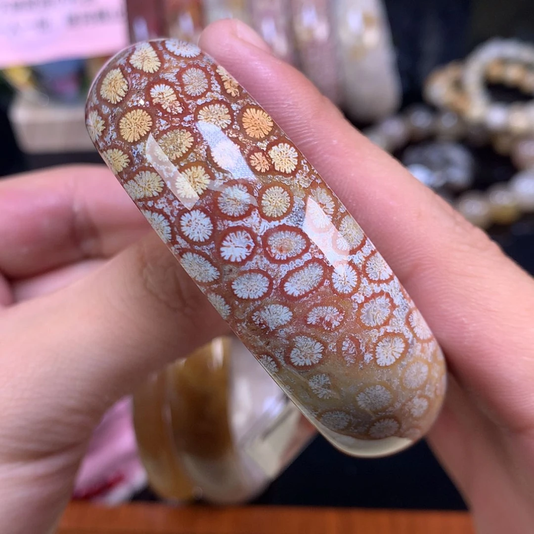 【闪购商品】颈饰未镶嵌硅化珊瑚（珊瑚玉）60号56.2圈红豹纹