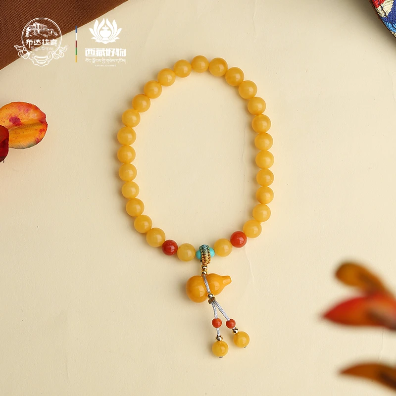 POTALA PALACE/布达拉宫蜜蜡南红手串单圈老型轻奢百搭