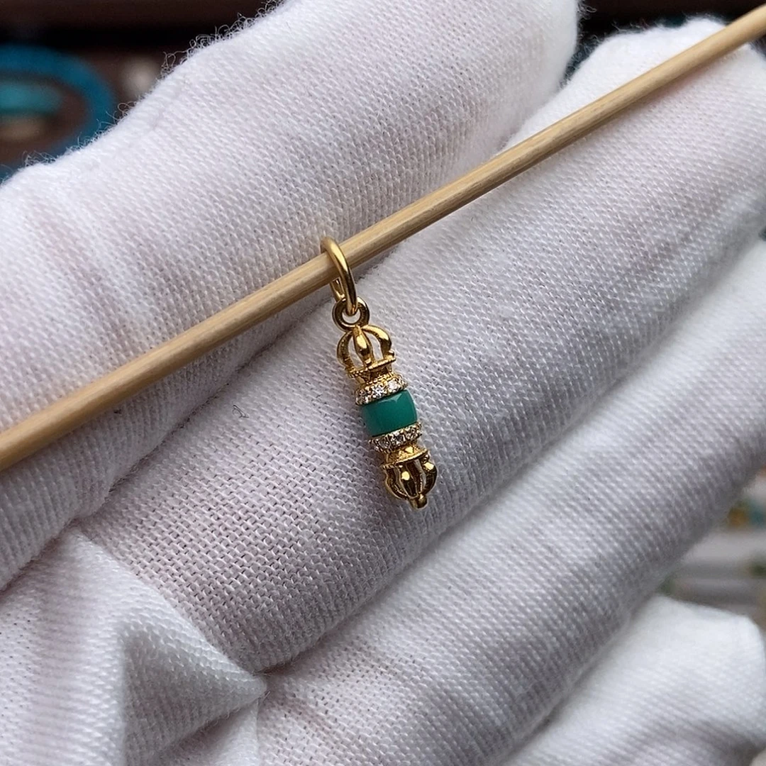 绿松石18K金镶嵌绿松石配饰