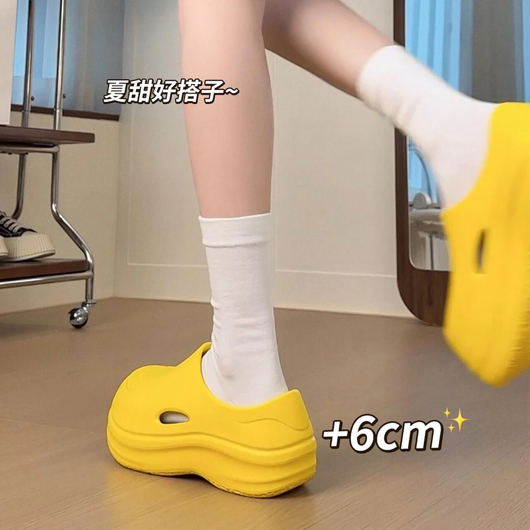 洞洞鞋女厚底外穿包头凉拖鞋eva防滑防臭夏季海边沙滩鞋2025新款