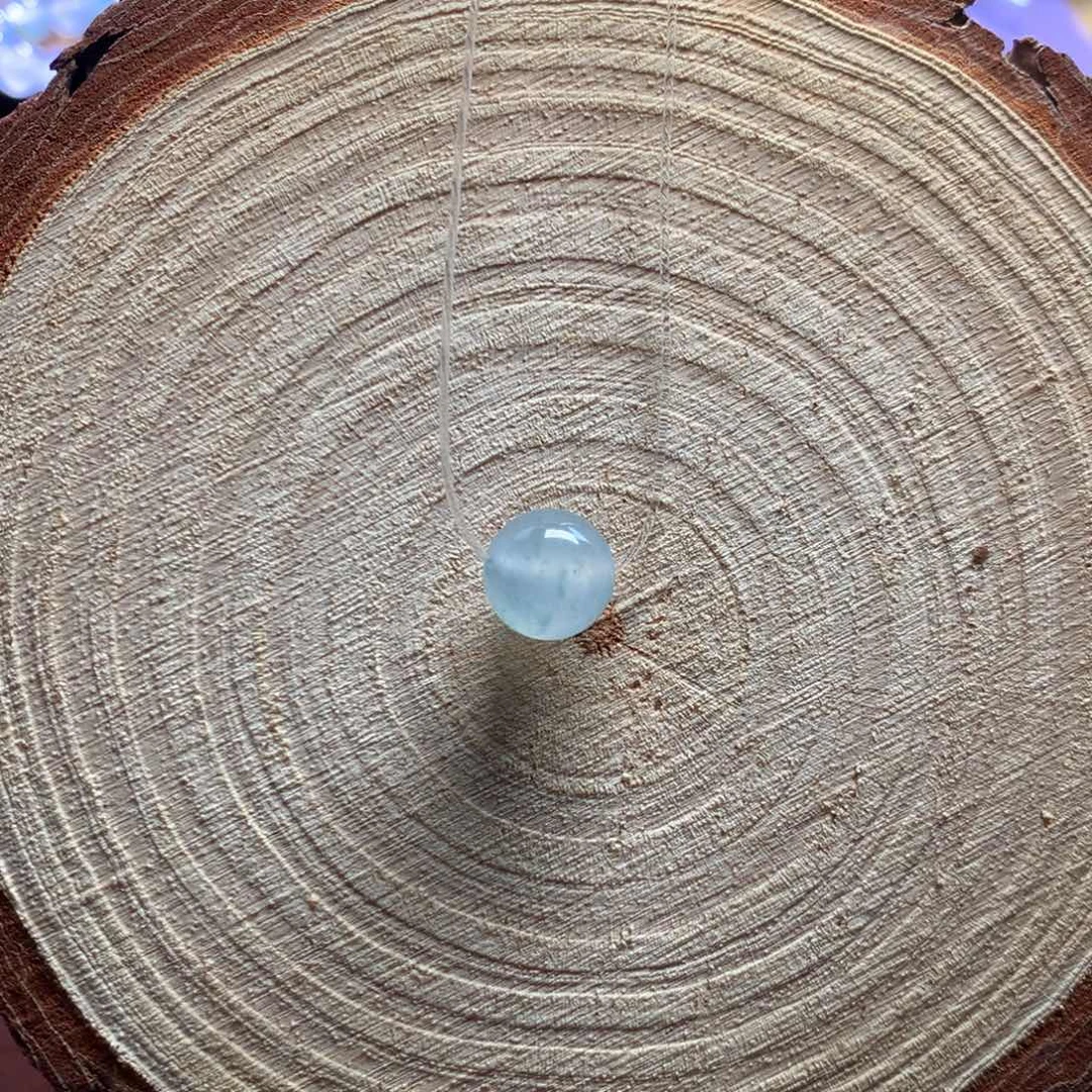 翡翠未镶嵌手链11mm蓝底飘花