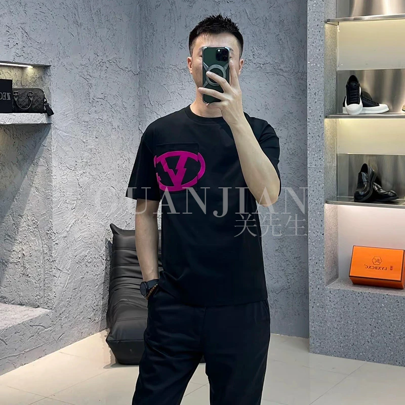 关先生男装2024早秋新款男装短袖高品质男女同款百搭潮流时尚T恤