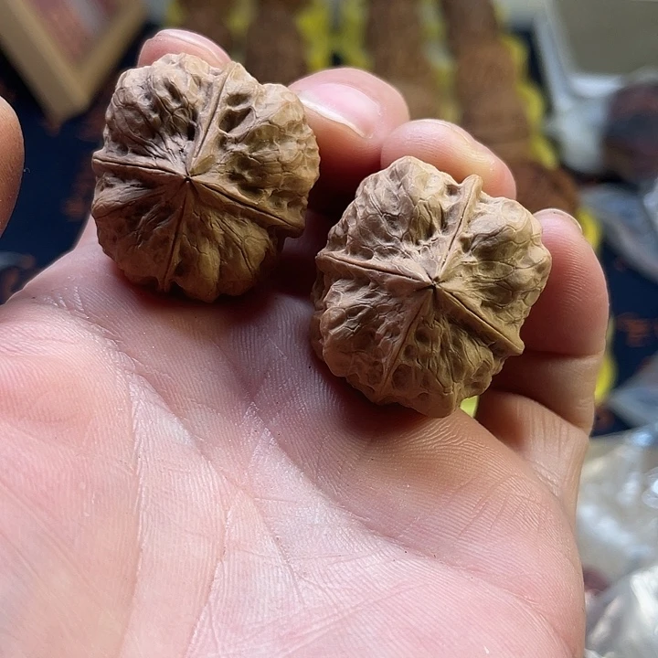 文玩核桃把件59血舍利四棱33