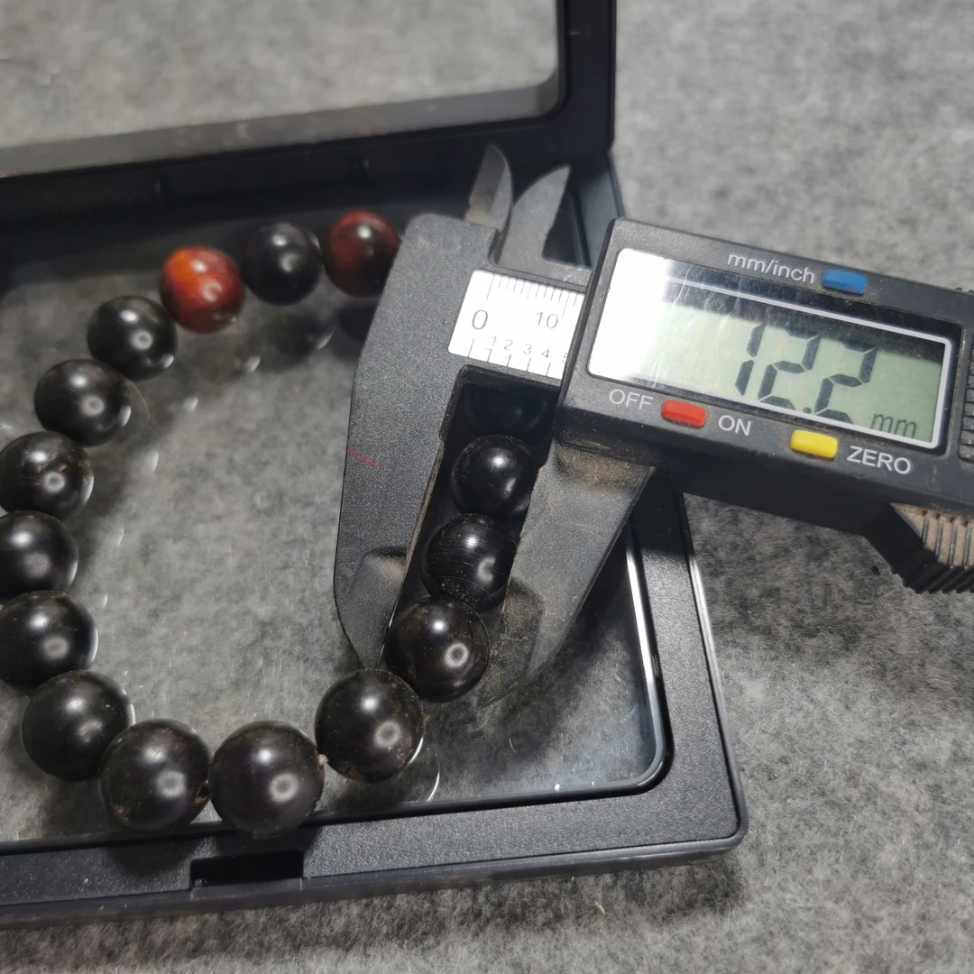 25，紫光檀配紫檀顶珠卡12尺寸，18颗精品无暇纯手工制作无科技