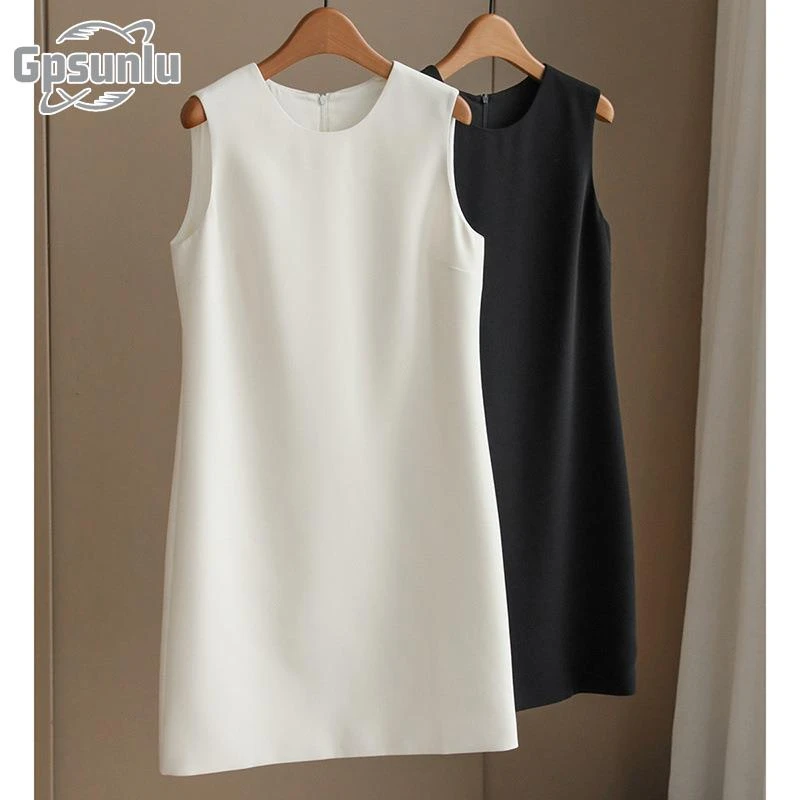gpsunlu高级感赫本风连衣裙女夏新款小个子别致气质修身显瘦时尚