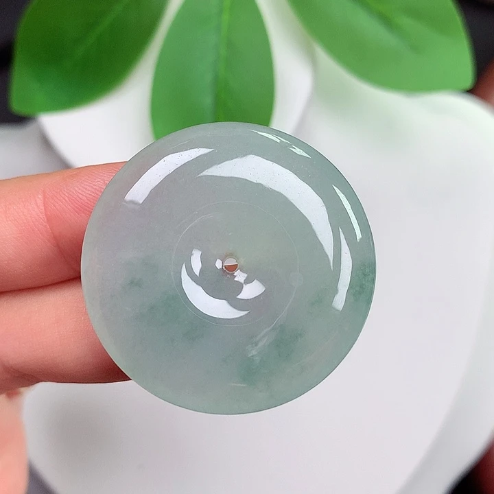 颈饰未镶嵌翡翠平安扣 34.3x6.2mm