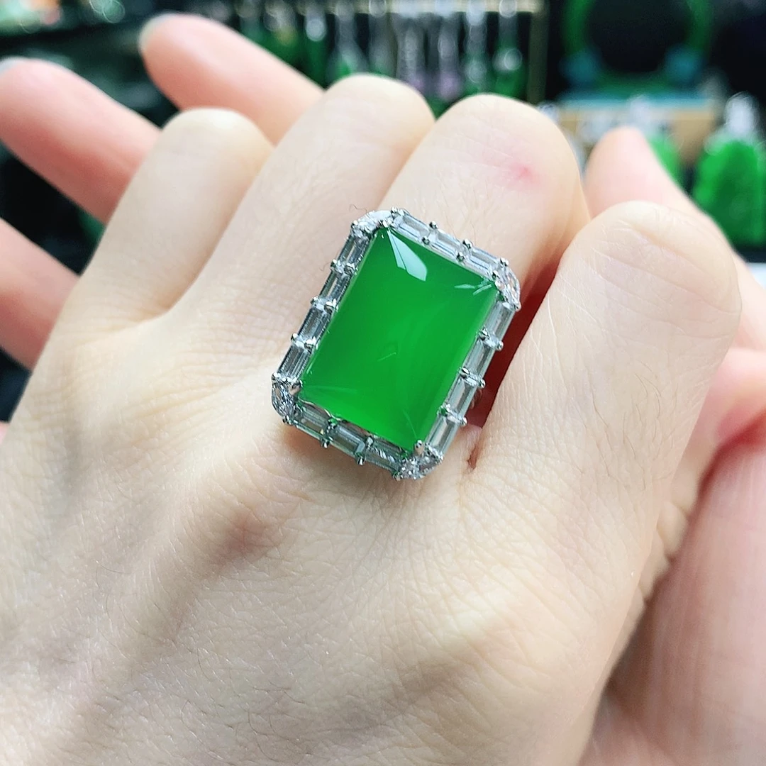 玛瑙/玉髓银S925镶嵌戒指