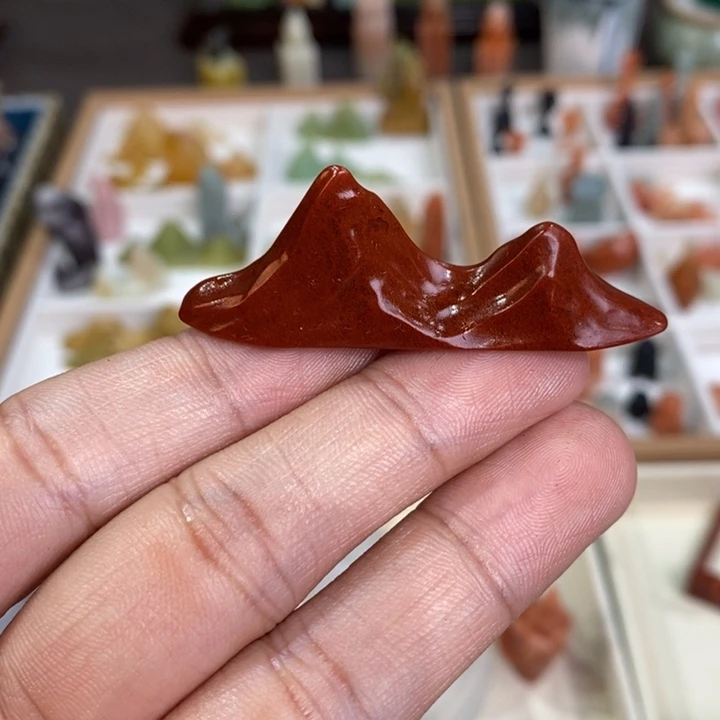 老挝石满红山子笔搁