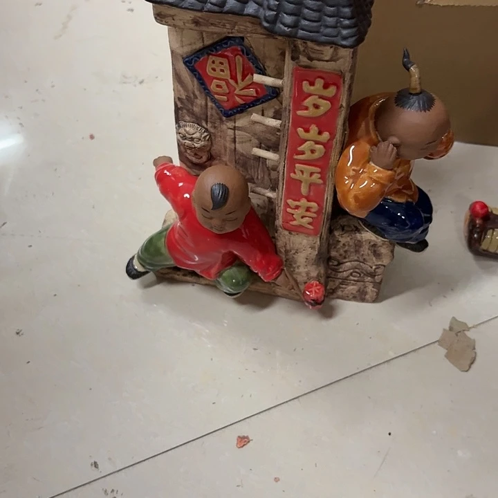 老***黄陶土陶瓷摆件石湾