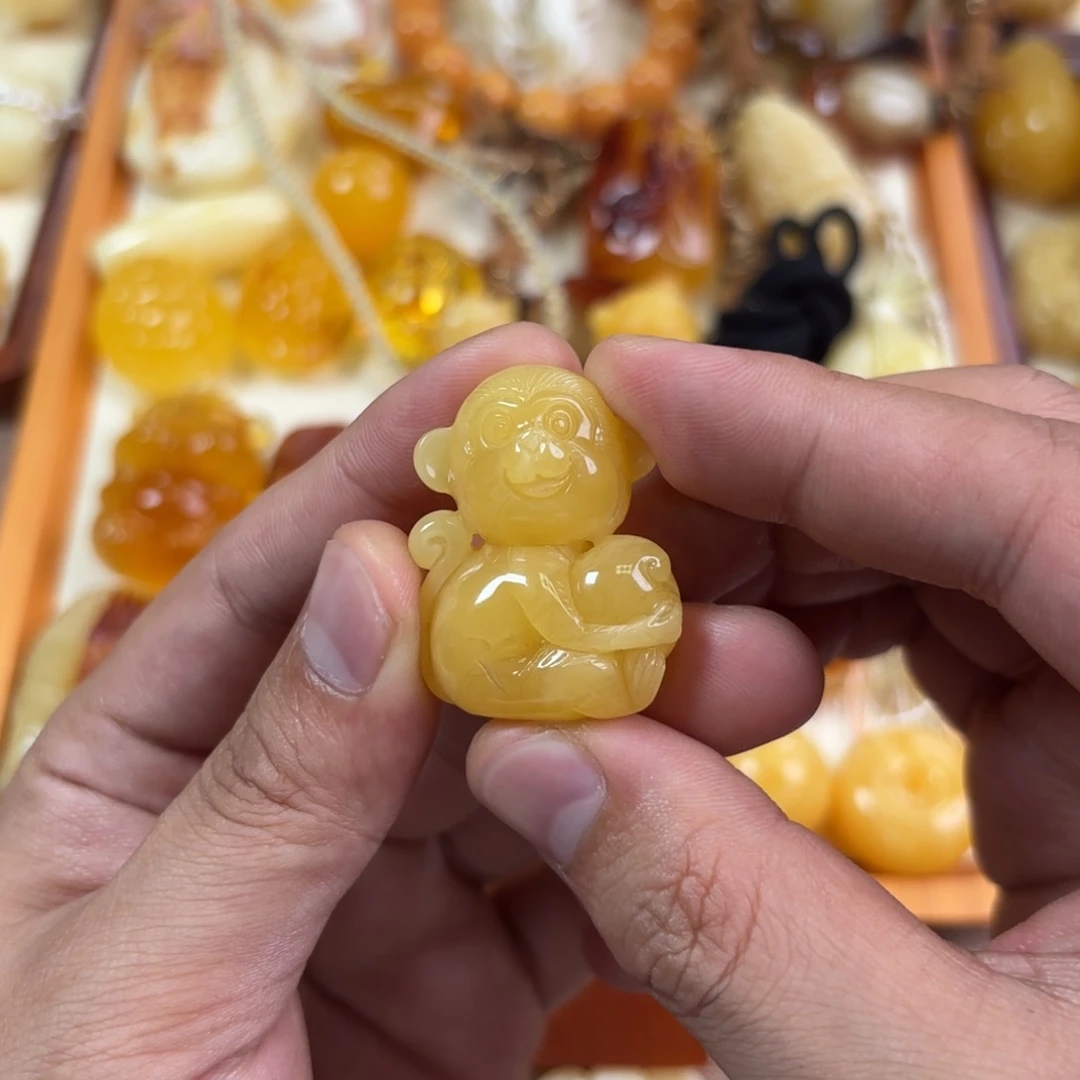 未镶嵌蜜蜡裸石活***w猴子