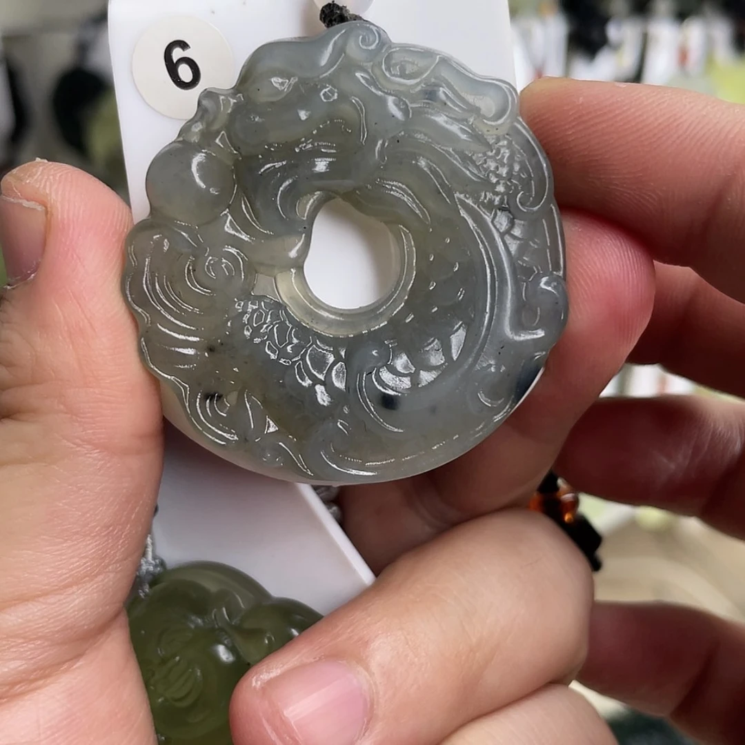 【闪购商品】岫玉颈饰未镶嵌旭*.鱼化龙