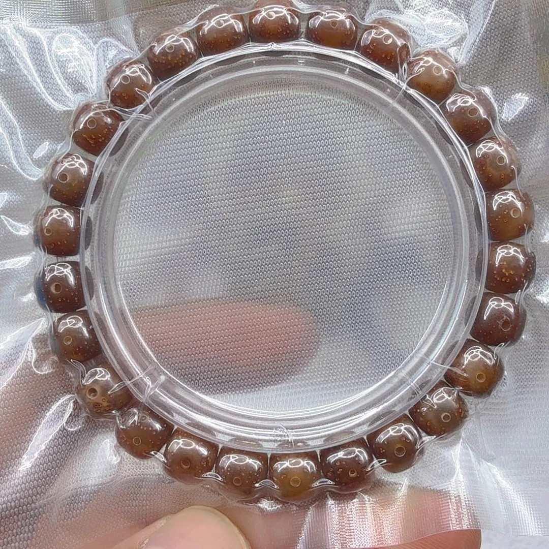 星月菩提手串88尽头粉冰星月菩提单圈0.9