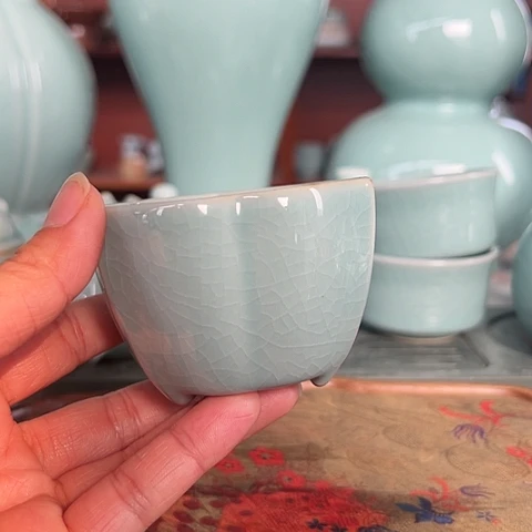 汝瓷支钉主人杯微瑕福利