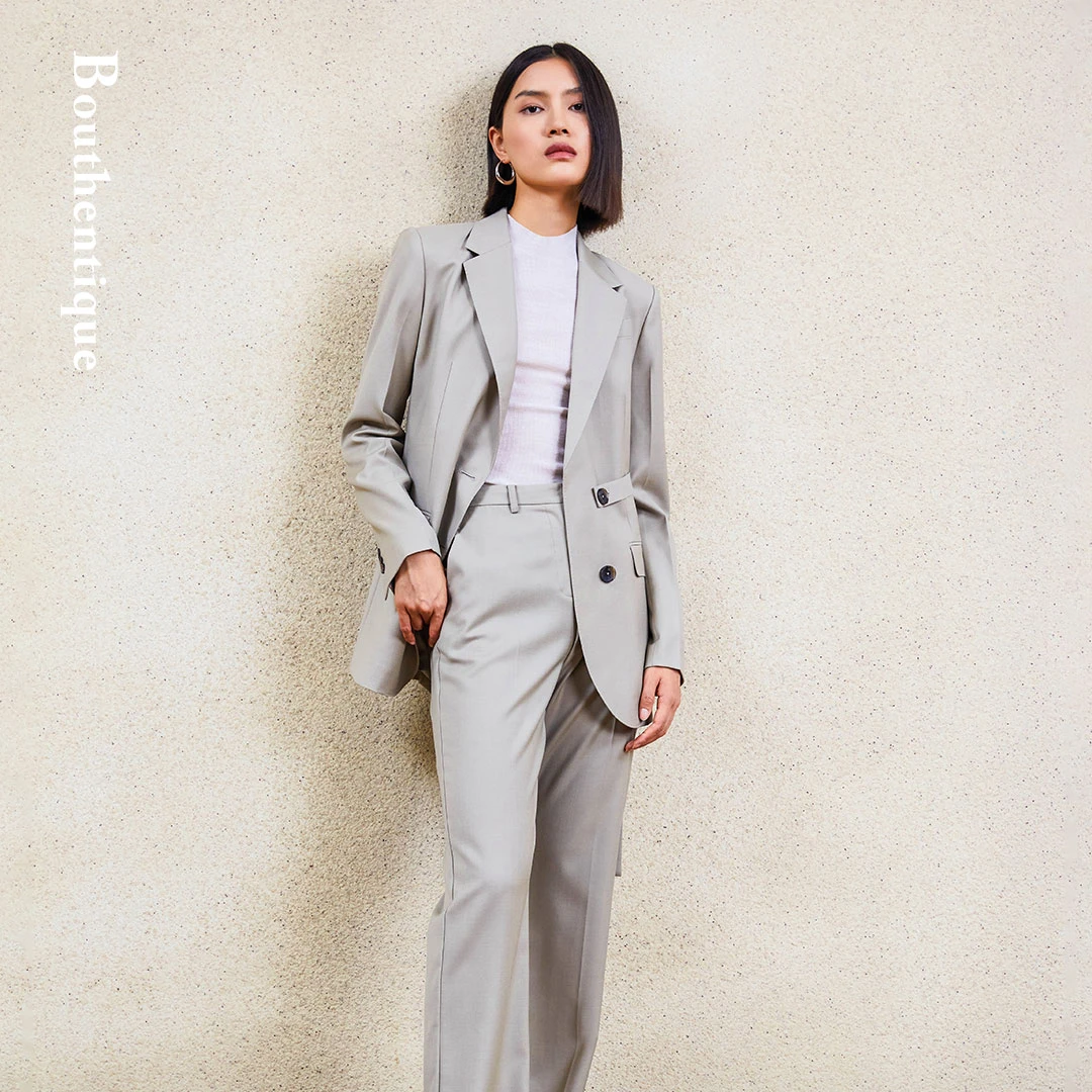 【达人专属】Bouthentique精纺羊毛微收腰版型休闲单西223331J1M24