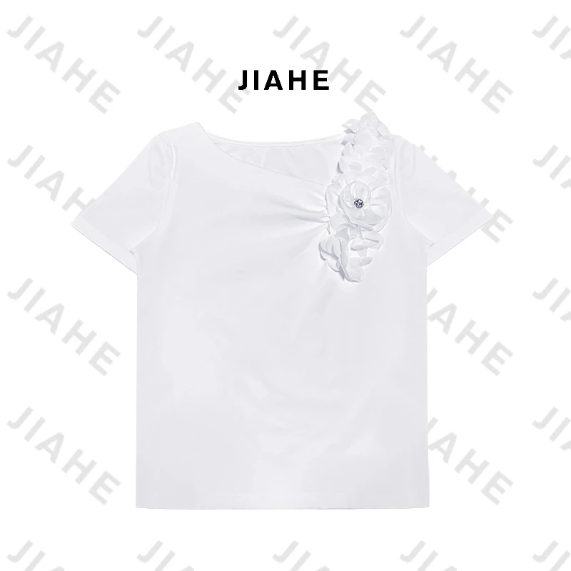 【珈禾直播】’洋牡丹 ‘深圳南油轻奢立体绣花重工原创设计短袖