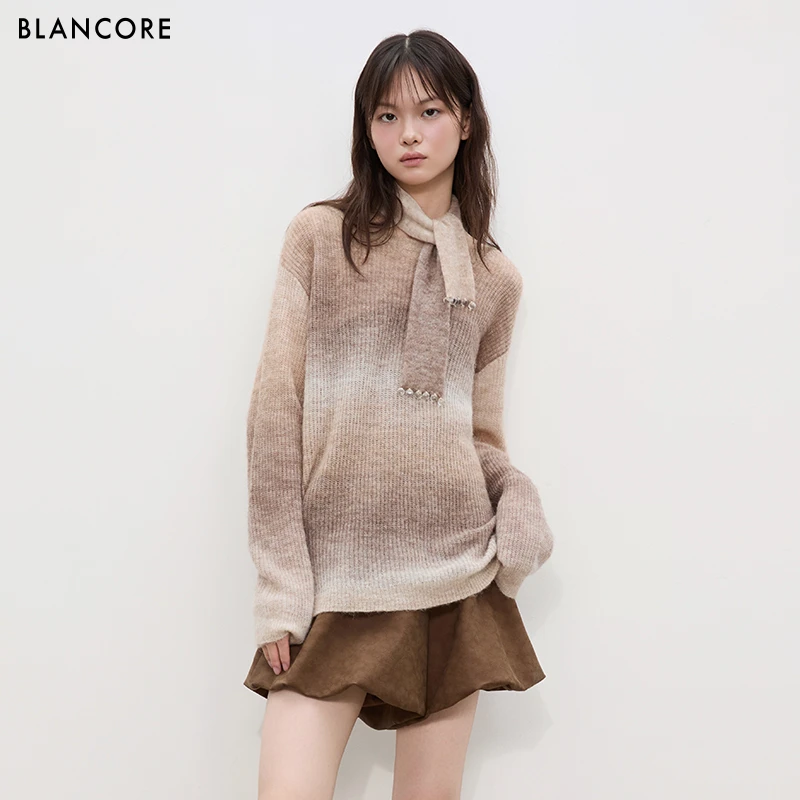 ReneRiva买手店 BLANCORE 渐变套头毛衣