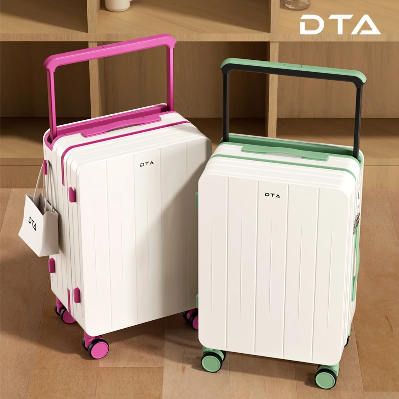 DTA【方糖】新款大容量女士宽拉杆行李箱20寸拉杆箱密码耐用登机箱
