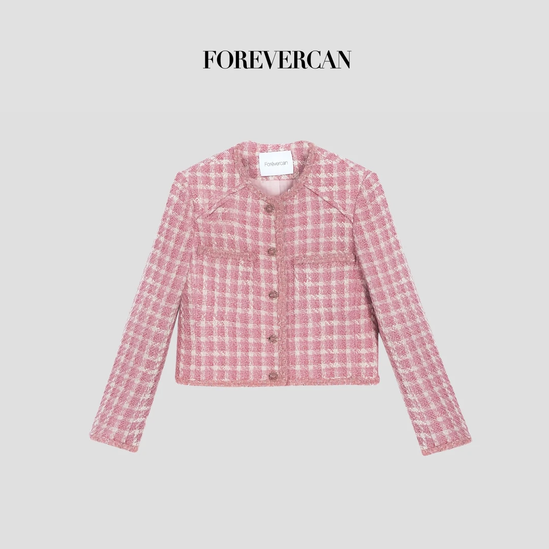 FOREVERCAN“奈斯庄园”客订格纹毛呢西装外套 SC22869