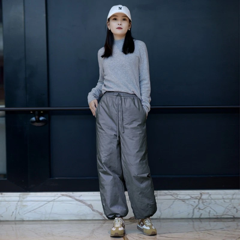 九鹿笛 冬季新款加厚保暖羽绒裤女外穿显瘦90白鸭绒可束脚休闲裤