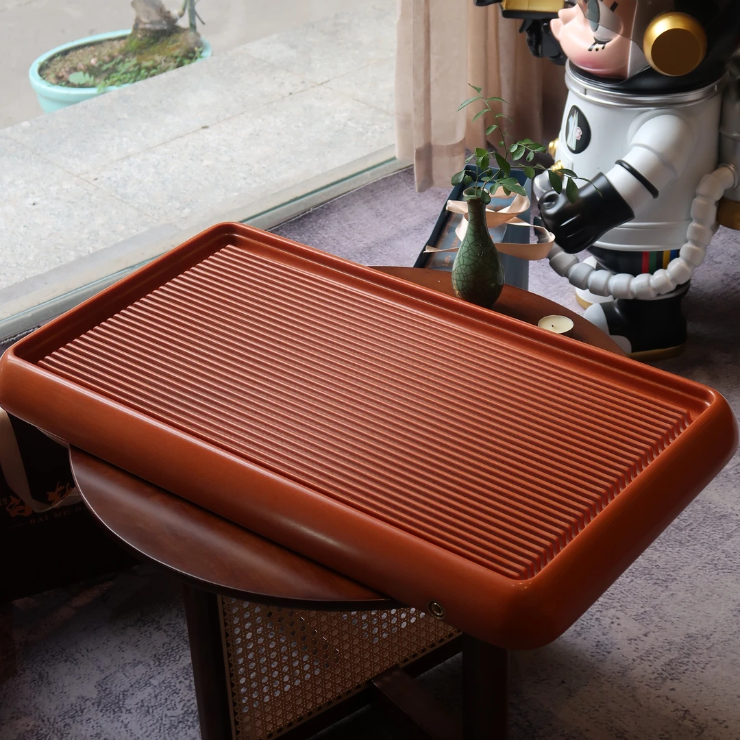 【泓璟】最顶电木茶盘橙金龙鳞纹纯素盘 实物实拍 尺寸可定制