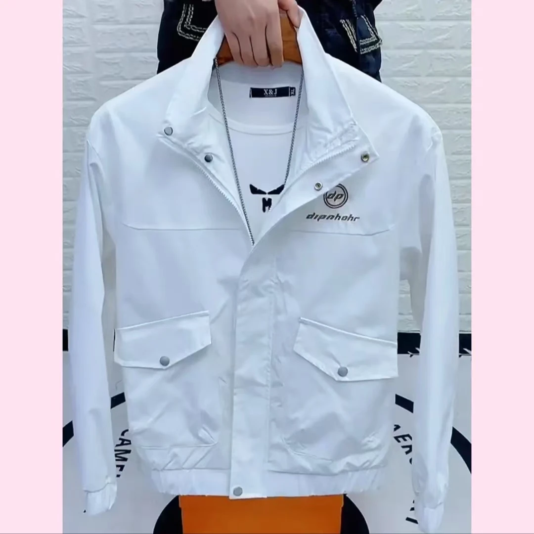 203男士外套春秋新款时尚夹克韩版修身高级感轻奢休闲帅气上衣男